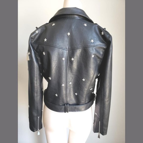 Romeo & Juliet Couture Faux Leather Moto Jacket - Picture 12 of 14